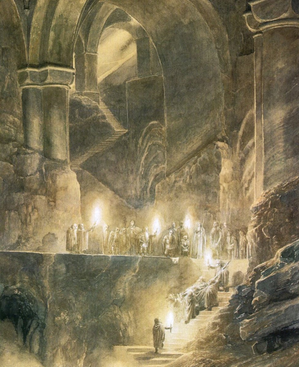 Artwork by English artist Alan Lee for 'The Hobbit'