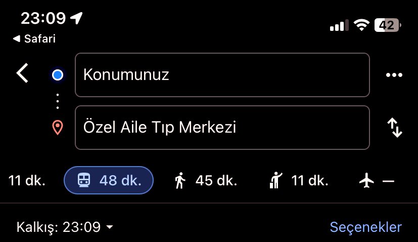 yürüyerek daha hızlı gidiyorum 😁