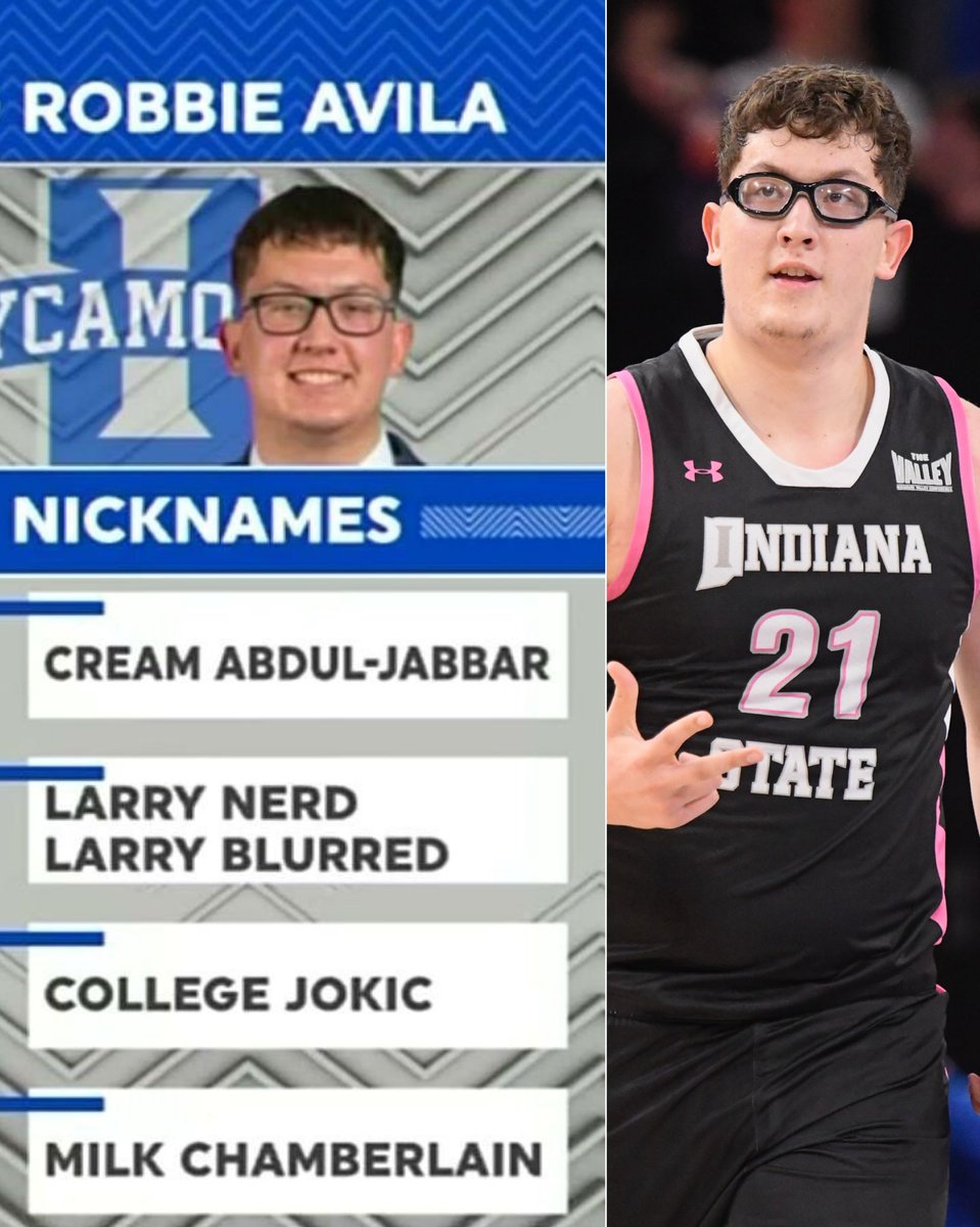 The nicknames for Indiana State big man Robbie Avila are too much 😅