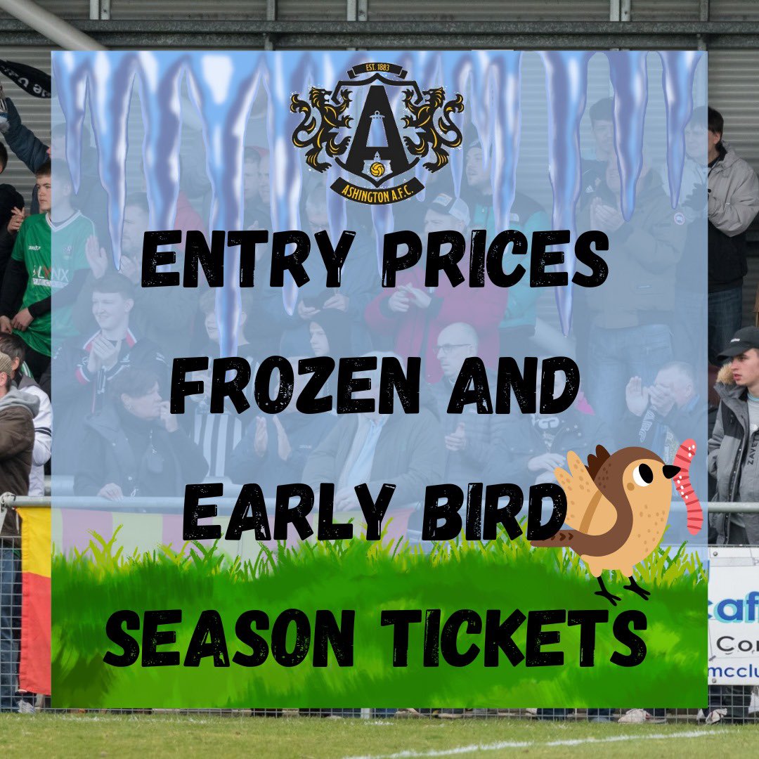 Ashington AFC is pleased to announce the Matchday Entry prices for the 2024/25 season and offer early bird season tickets with payment instalment options. See More ⬇️ ashingtonafc.com/2024/03/24/ent…