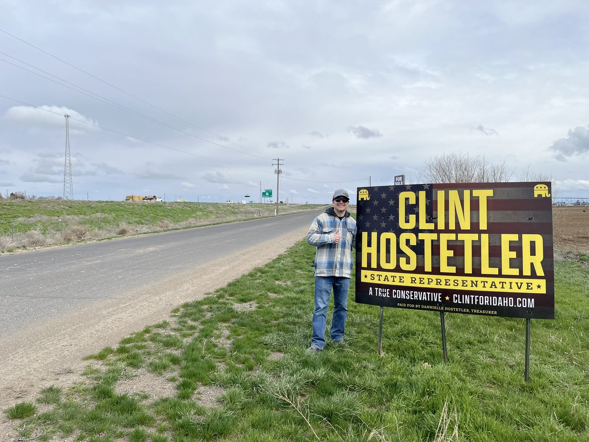 Some of our bigger signs went up yesterday…more to come! #idgop #inittowinit #protectidaho