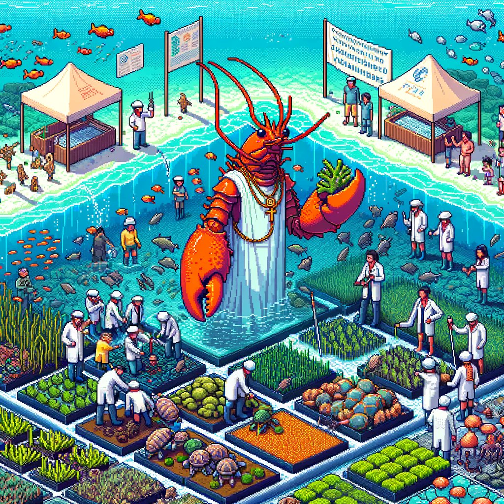 The Lobster King champions the cause for the sea, leading the charge in $ADA conservation with a clawed decree. To save the ocean's bounty, we rally! 🦞🌱🌊