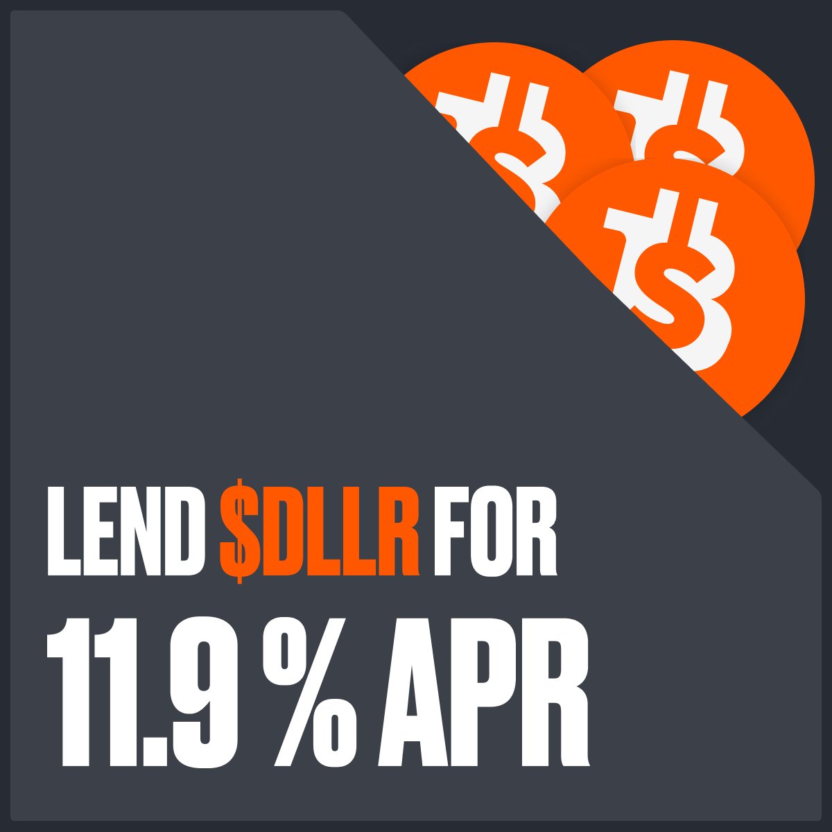 SovrynBTC's tweet photo. Generate passive income by lending your $DLLR and enjoy a competitive 11.9% APR.
With the backing of Bitcoin, $DLLR provides stability and security, making it a reliable choice for DeFi activities.
Explore the opportunity to grow your wealth on Sovryn ⬇️ https://t.co/nRbUGmphux