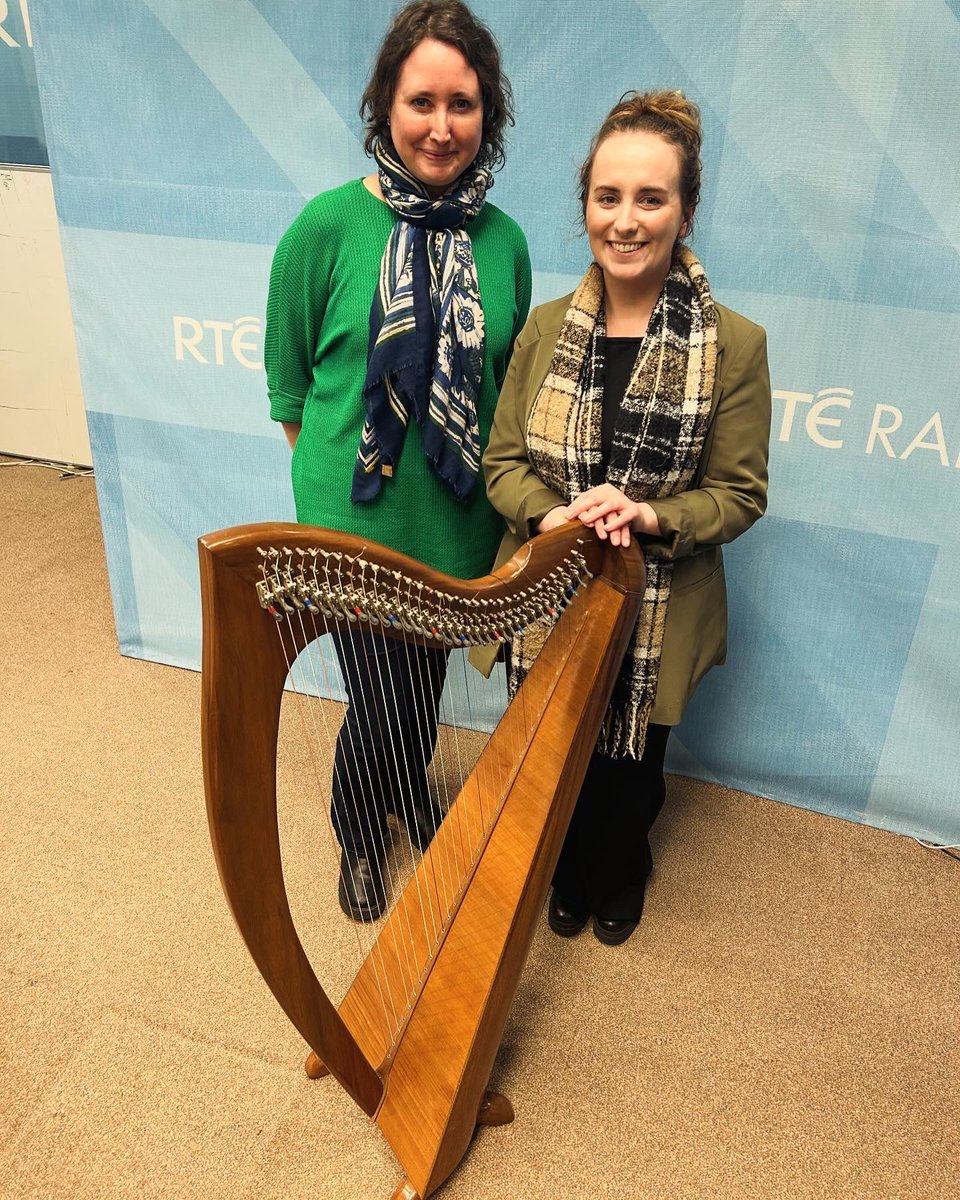 Talking all things harp and playing a few tunes tonight on @rteradio1 🎶 📻 The Rolling Wave 9-10pm 📻