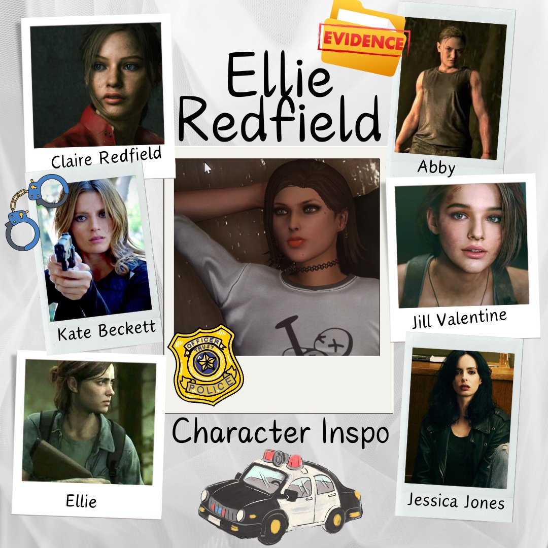 themelodymae's tweet photo. Ellie's inspiration. Name sake, muscle mommy, detective instinct and attitude. She's probably one of my favorite characters I've ever created. 

Ruby was gentle, Arya was intelligent yet jaded, Jade was sassy, Theo was ruthless. Ellie is all of the above. #freestyleRP https://t.co/cRecrDUMIl