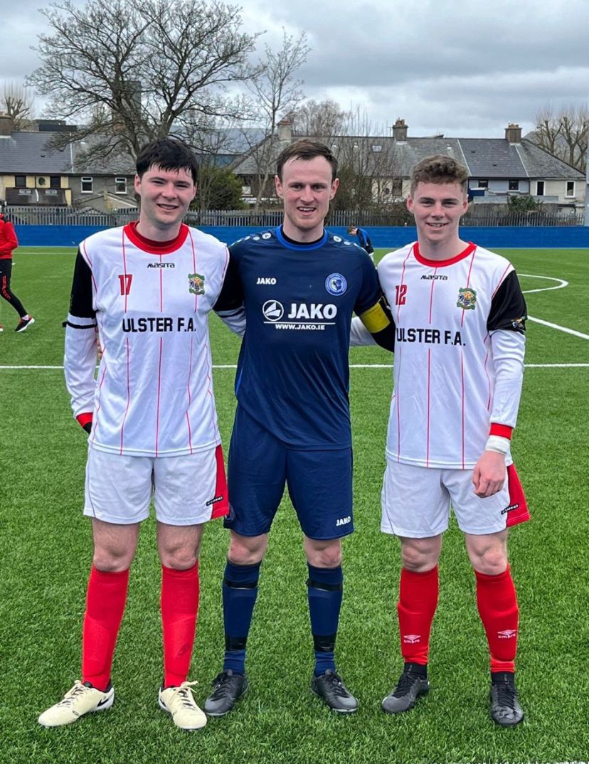 ⚽️ Saints Past & Present meet in the Inter-Pro’s ⚽️

Pictured today in McSharry Park, Sligo, 3 Killybegs men do battle against each other. 

Odhran McGuinness and Ryan Cunningham started for Ulster as they came up against Connacht who’s captain is former Saints man Shane O’Rourke