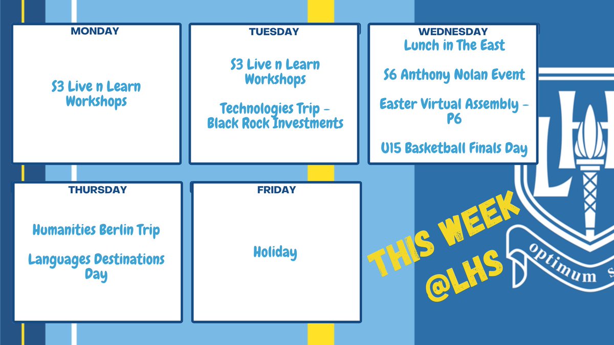 📢🆕 📰 this week @larberthigh 📢