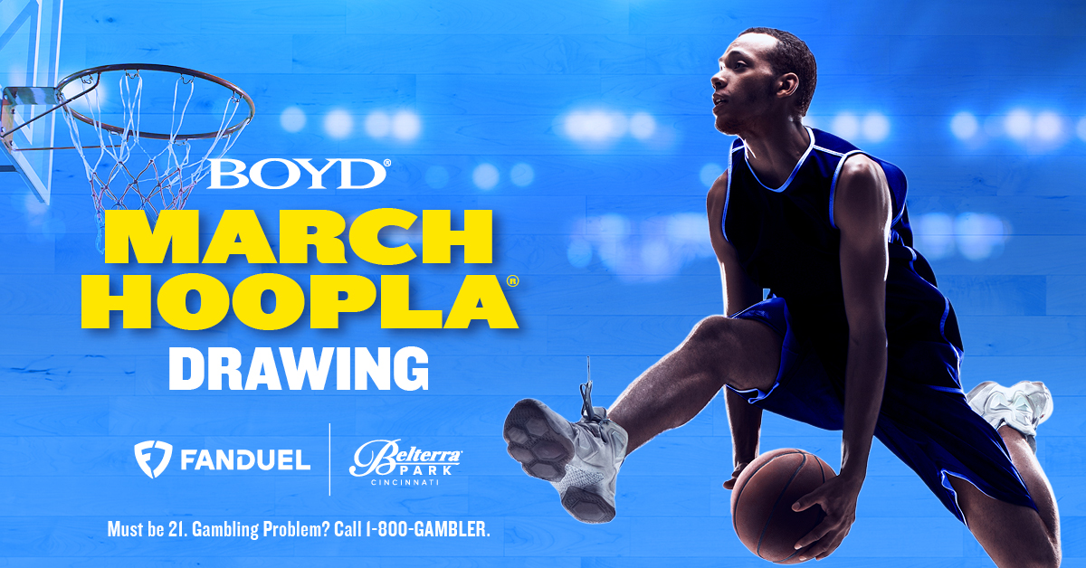 Get more out of this month's tournament at the @FDSportsbook @BelterraPark with the Boyd #MarchHoopla Drawing: rewards.boydgaming.com/fanduel-march-… ️ Must be 21+. Gambling problem? Call the Ohio Problem Gambling Helpline at 1-800-589-9966