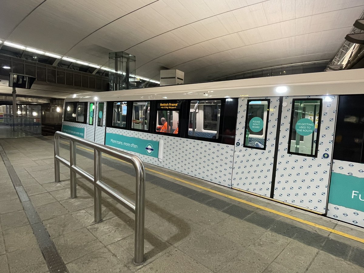 My first in person sighting of the new trains for the DLR. Spotted at Stratford Lower Level. Coming soon 👀