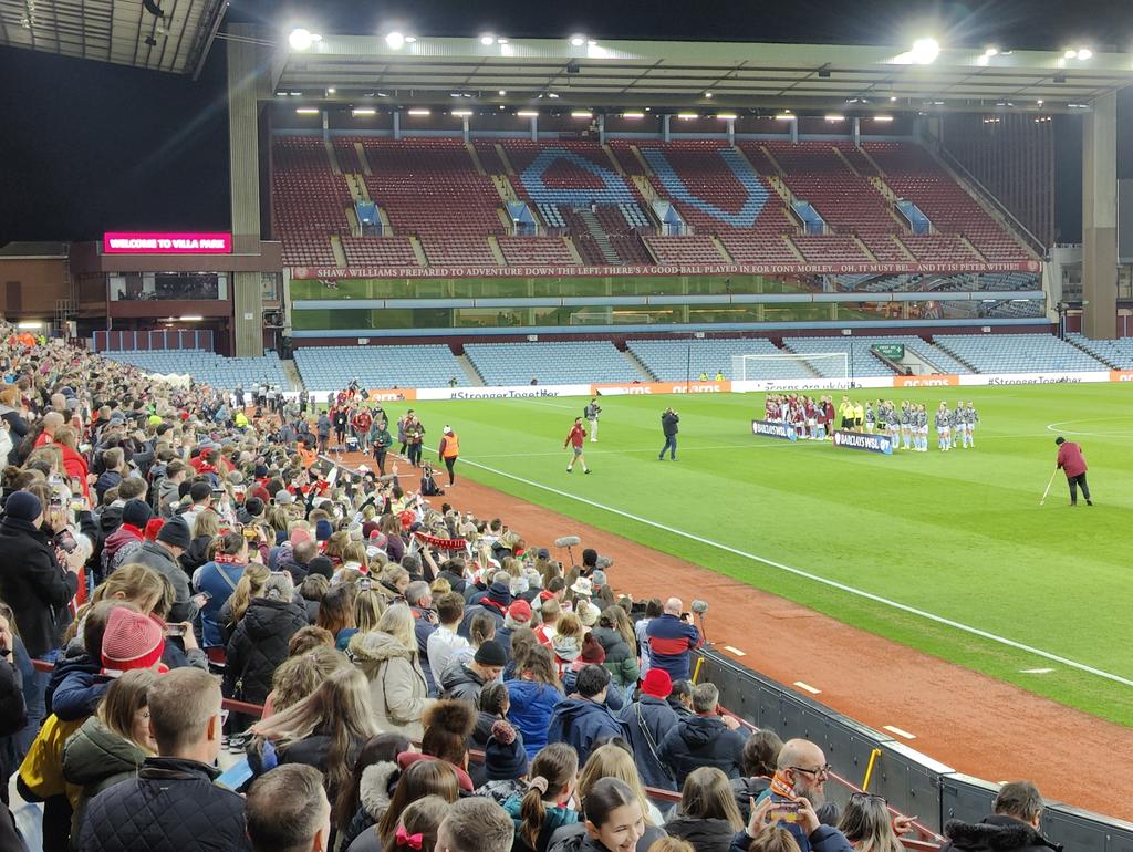 A mega weekend of football started with my daughter's team having a good win yesterday morning, then off to @wembleystadium to watch England lose to Brazil. Today we went to watch @afcw_women convincingly beat Cambridge City. Now we are at Villa Park watching the #WSL