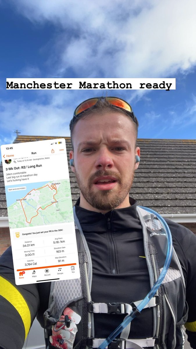 ryanshepherd__'s tweet photo. Longest ever run today. Mad to think a few years ago I couldn’t even run a mile. Three weeks out from Manchester💨💨 https://t.co/P3nwxrEaVV