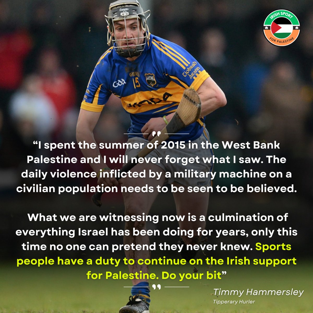 🇵🇸 'I spent the summer of 2015 in the West Bank Palestine and I will never forget what I saw. The daily violence inflicted by a military machine on a civilian population needs to be seen to be believed. 'What we are witnessing now is a culmination of everything Israel has been