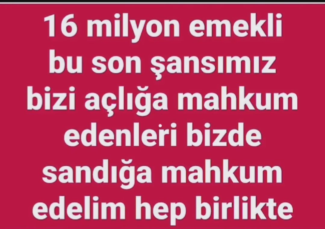 #EmekliyeSeyyanenZam
Son söz milletin