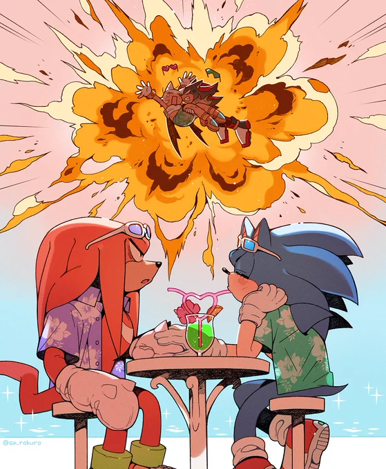 Beautiful poolside#SonicTheHedgehog #sonknux 