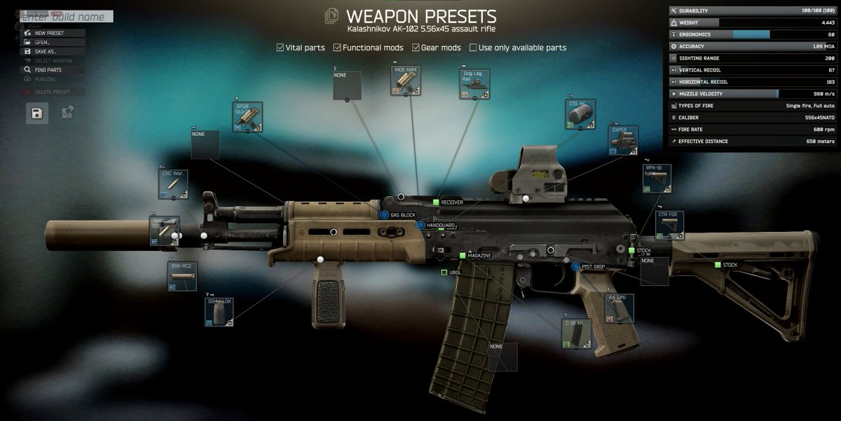 MrR3tard's tweet photo. My first entry for the Tarkov Arena preset contest.
Two equipment and clothing options for a preset suggestion I'm calling "Sandman".
@tarkovarena #ArenaPreset https://t.co/BcZbKKYILG
