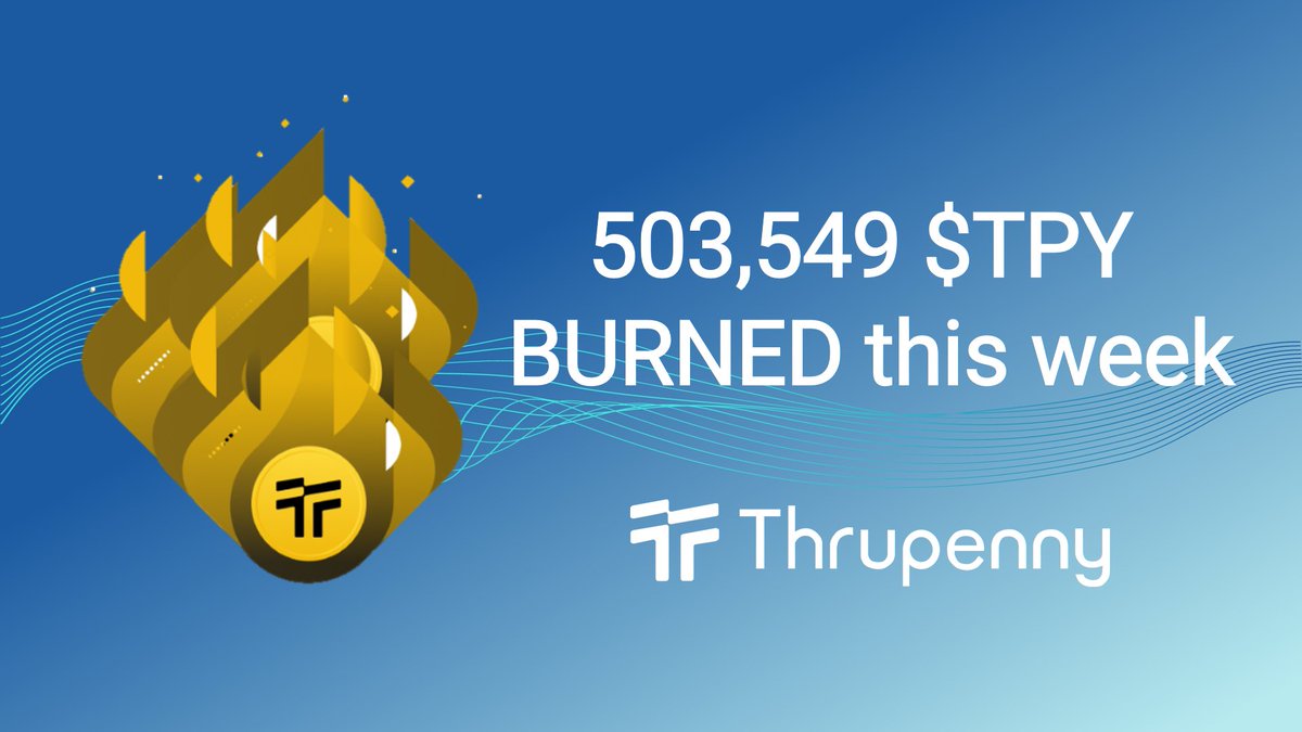 🔥 Double the burn, double the impact! #burnreport This week, a whopping total of 503,549 $TPY has been incinerated, doubling our previous week's burn! #Thrupenny's commitment to tokenomics and sustainability is stronger than ever! 🚀 All transactions:…