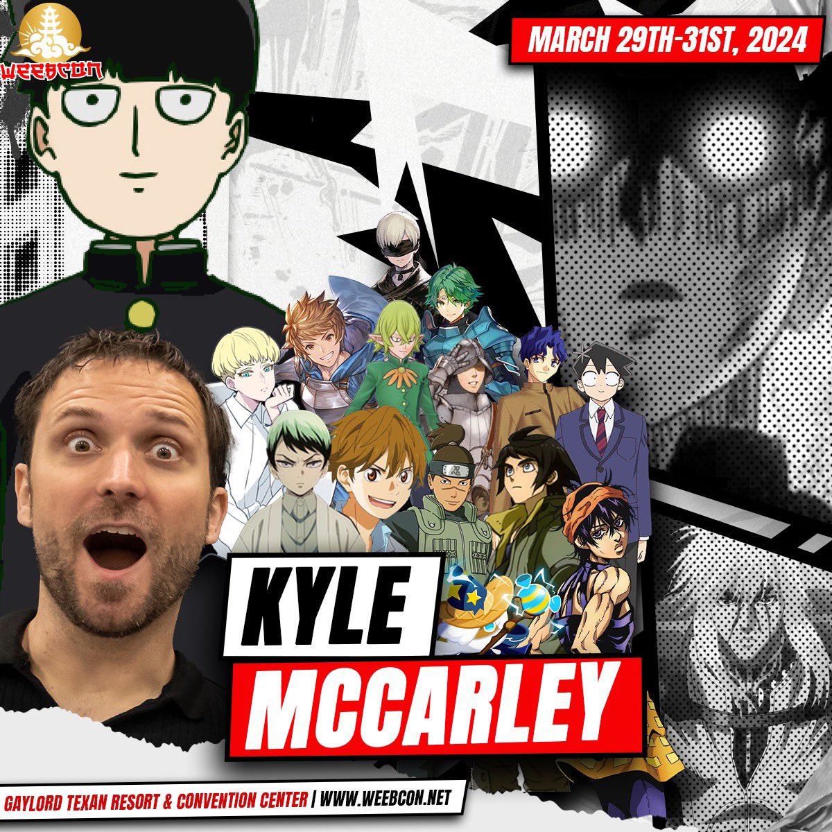 ⛅️CELEBRITY GUEST⛅️ DONT WORRY GUYS it’s not a new guest but a repost. We had to do Kyle justice and add more of his characters. By this time next week- WeebCon will be over 🥲 but that’s a next week problem, WHO’s READY??⛅️