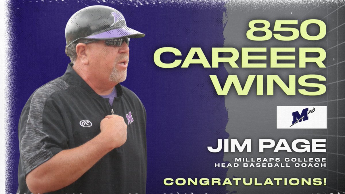 8️⃣5️⃣0️⃣!

Congratulations to <a href="/majorsBSB/">Millsaps Baseball</a> head coach Jim Page on claiming his 850th career win on Sunday! 🔥💯

Millsaps downed Sewanee, 8-5 to win the weekend series!

#GoMajors | #FlipTheM⚔️