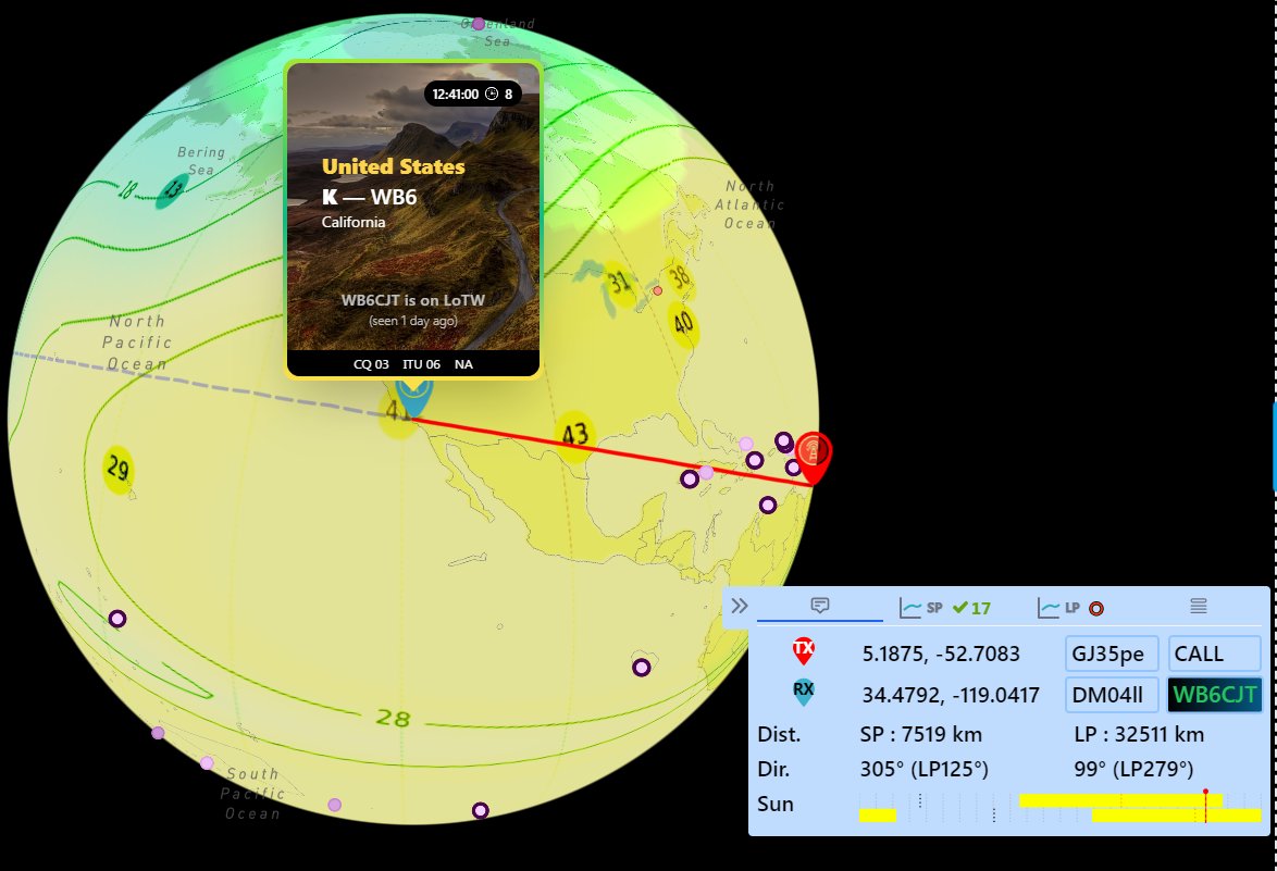 f5uii's tweet image. Wide #6m #opening from French Guiana !
Nice #SSB pileup with NA
ODX 7500 km !

Thanks to all stations for the discipline you've shown to ensure we treat at the right rate (peak 150 Q/h).

it's just astonishing in phone!
(Try some call over EU, but left speechless)
