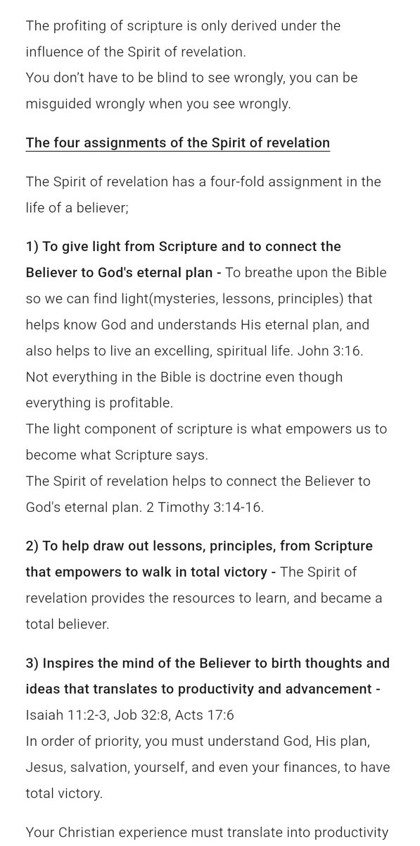 TosinofJesus's tweet photo. THE SPIRIT OF REVELATION (How to derive profit from Scripture) https://t.co/vbjdZoELtB