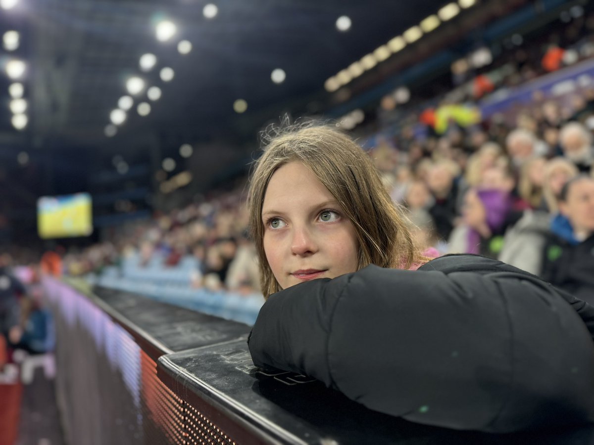 Proud day taking Ella to her first ever game ⚽️🏟️ Ticket prices to be applauded and WSL showcasing a brilliant evening at Villa Park. Like me she’ll never forget her first game! #nextgeneration 😍👏🙌