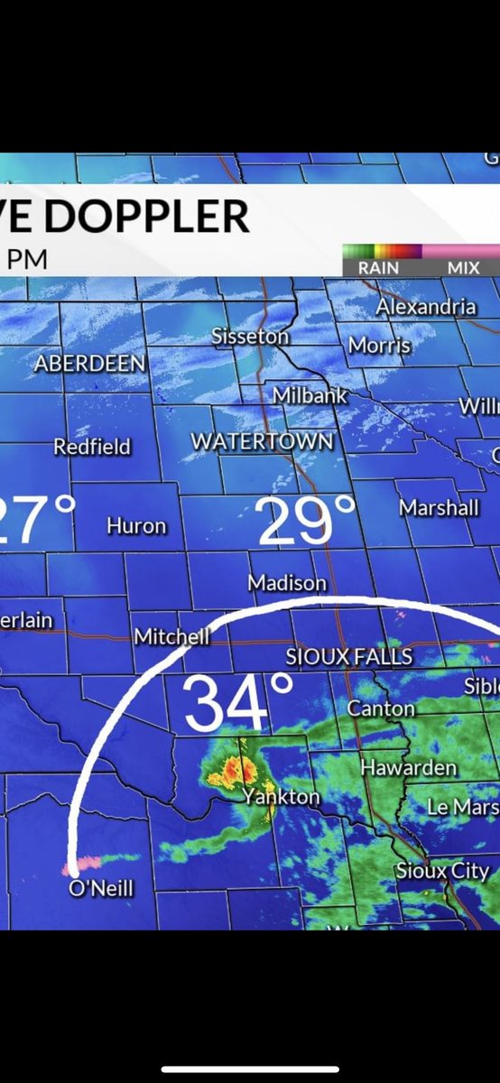 The white line is the rain/snow divide: I’m about 5 miles north of the white line, we’ll see how it goes.