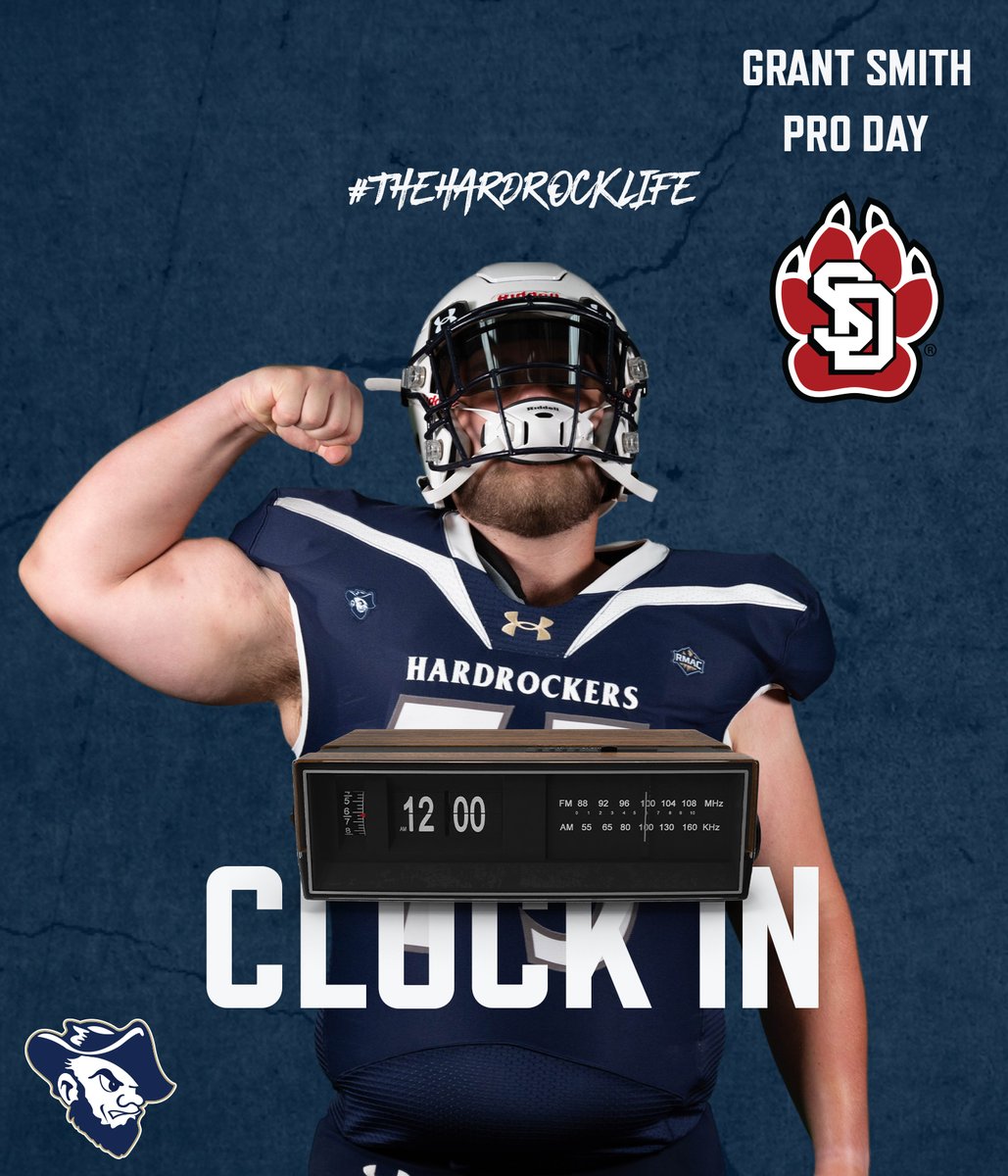 Time to go to work! Good luck to Grant Smith at the USD pro day today.

#TheHardrockLife