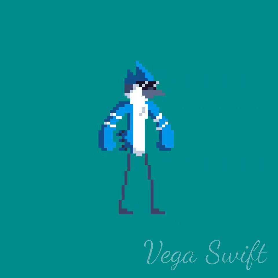 VegaSwift79's tweet photo. Pixel by pixel, Mordecai's legend grows. 🌟
#PixelArt #PixelArtwork #Mordecai #GraphicDesign #VectorArt https://t.co/X5WraS9fzO