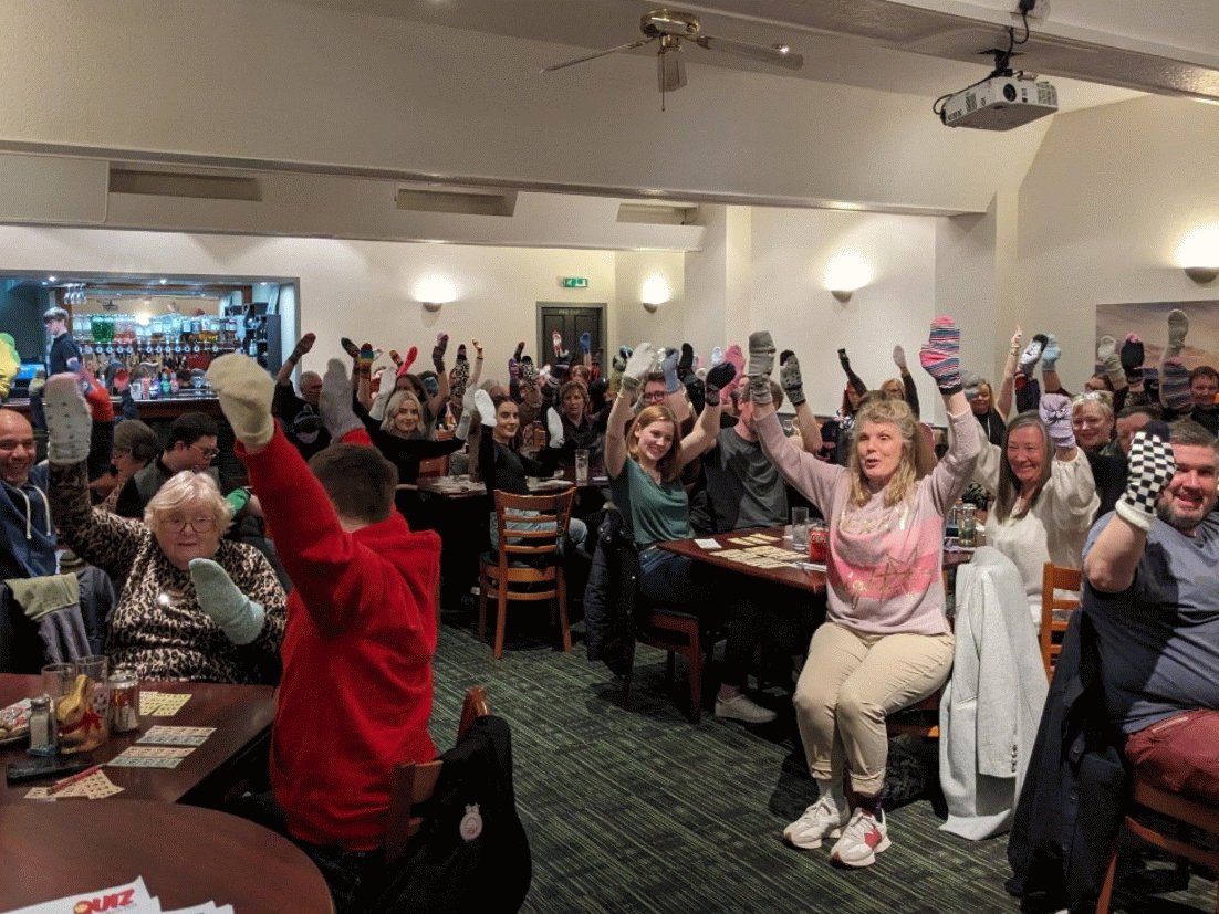 madness400's tweet photo. Bingo &amp; Quiz night to celebrate Down's Syndrome Awareness Week
80+ suppers were served up, a Quiz, 2 games of bingo, lots of socks, a rather large raffle &amp; £1060 raised all added up to a fun evening enjoyed by all! @DSScotland https://t.co/g3BjJV5SSV