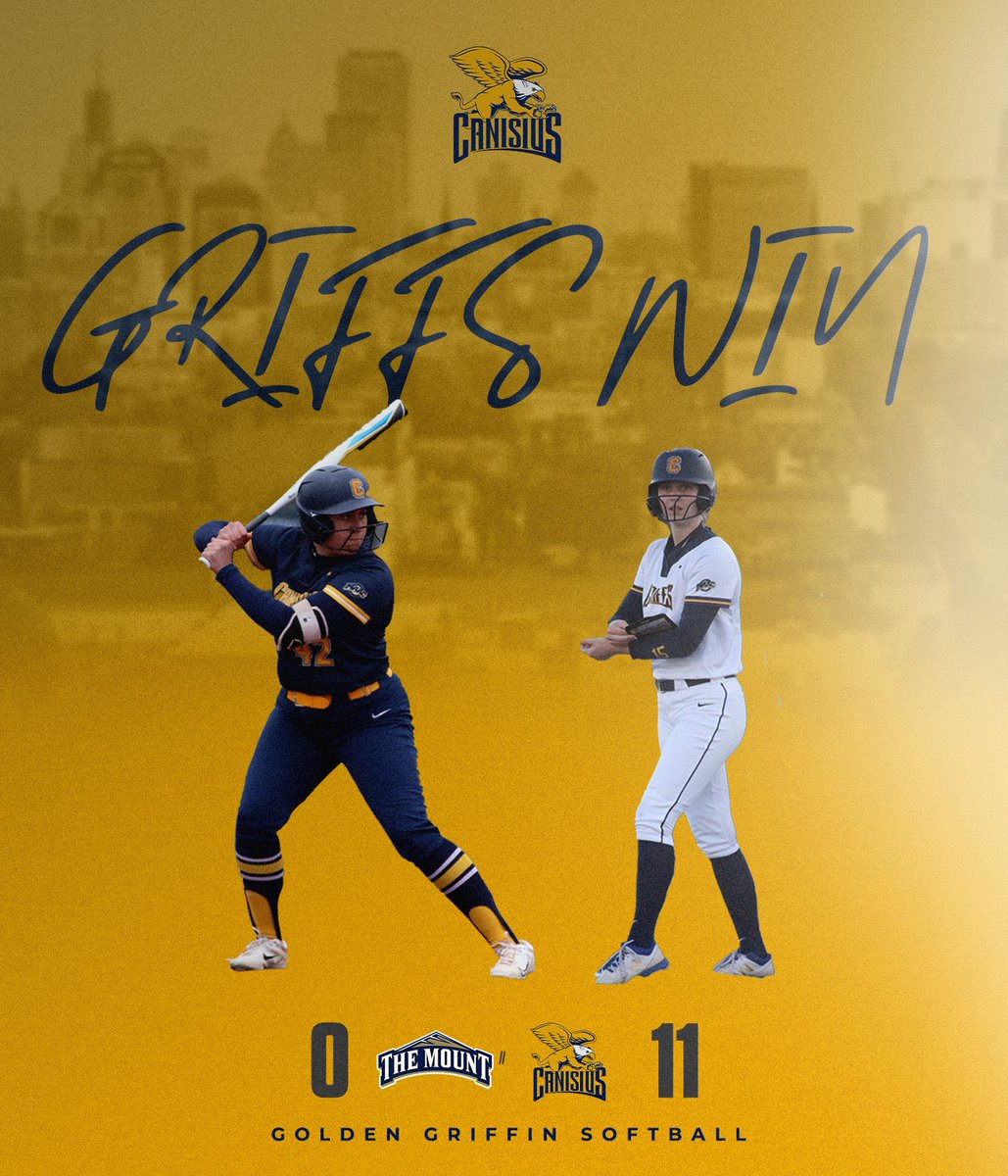 GriffsSoftball's tweet photo. 🧹🧹🧹🧹
Canisius sweeps the doubleheader 11-0!!!

#Griffs https://t.co/0SJ6HSqk89