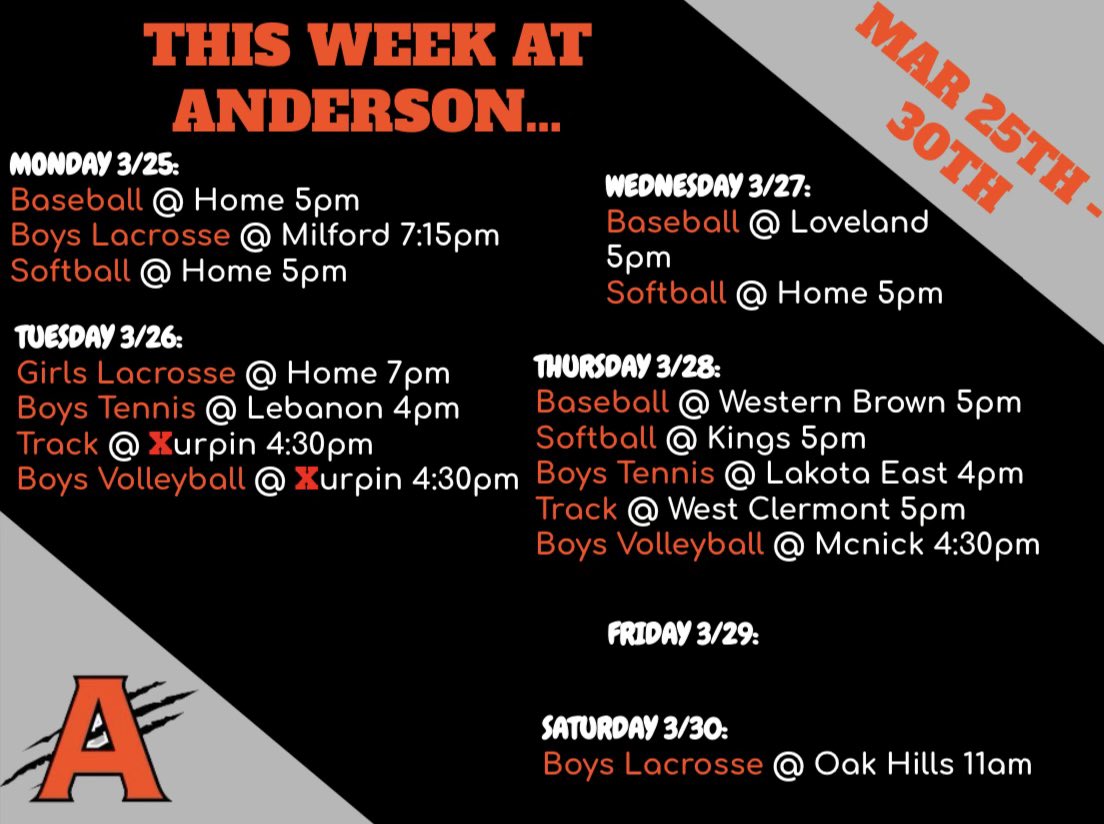 This Week At Anderson…