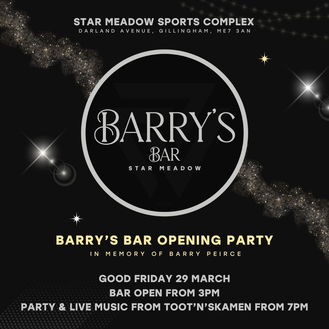 🔜 Good Friday at Star Meadow!

🏆 1pm - <a href="/SCEFLeague/">Presence & Co. SCEFL League</a> Challenge Cup final - <a href="/CorinthianFC/">Corinthian FC</a> 🆚 <a href="/ErithTown/">Erith Town FC</a>
🍺 3pm - Bar open to all (cup final spectators only prior to 3pm)
🎷 7pm - Party &amp; live music from the exceptional TooT'n'Skamen
📺 Games involving Leeds, Leicester and Ipswich