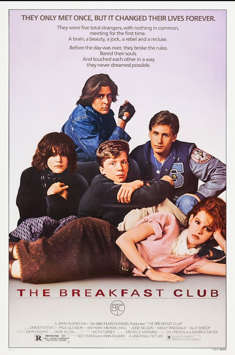 SocialObscure's tweet image. 40 years since #TheBreakfastClub, you say? Think that calls for a viewing. #NowWatching #80sClassics