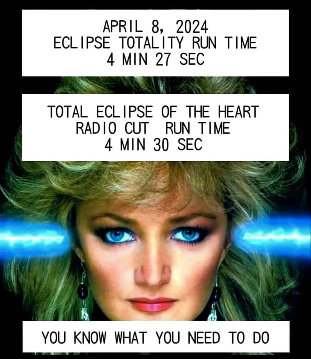 CdaRachelM's tweet image. #YOW #eclipse #TurnAround #BonnieTyler