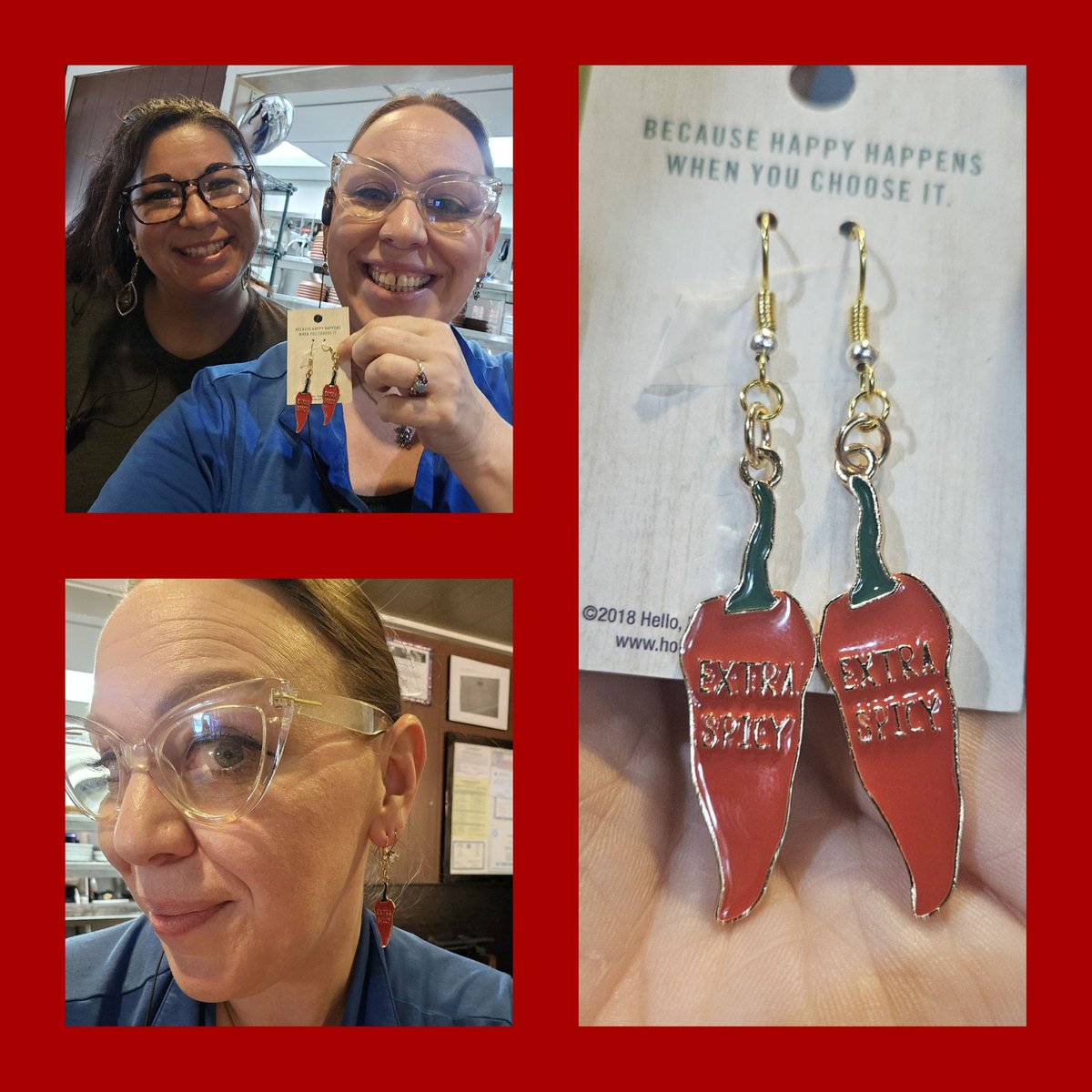 When your Training Captain is crafty and makes you Chili Pepper earrings it truly is a Sunday Funday!!! 🌶💜🥰