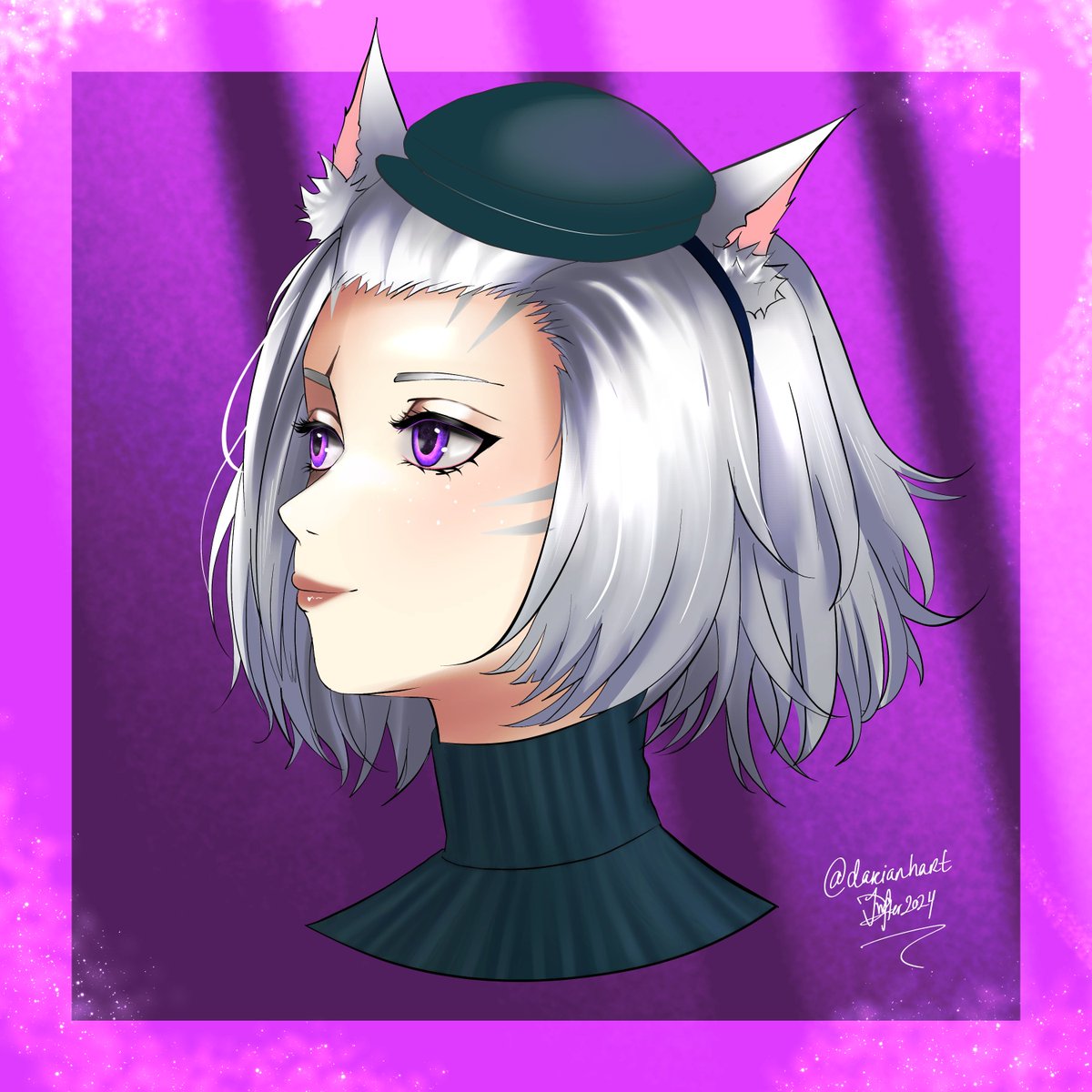 darianhart's tweet image. Thanks for joining me on stream for this one! I appreciate you beans💙for the lovely @divdot! #artcommission #ffxivart