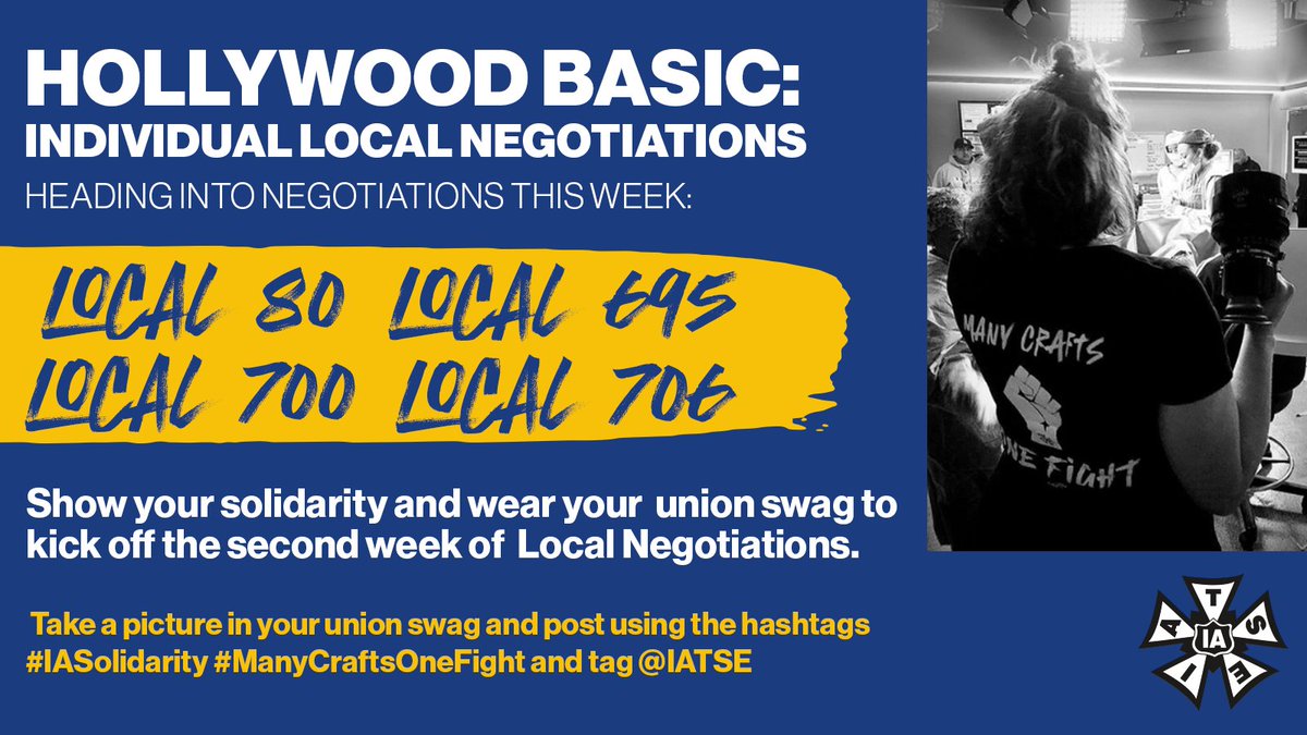 MPC705's tweet photo. It's time to break out the #IATSE swag again! (C'mon, we know you didn't even put it away...)
#mpc705 #MotionPictureCostumers
#ManyCraftsOneFight #ManyCraftsOneCrew #IASolidarity
#PayEquityForCostumes
#705PayEquity
#PayEquityForPinkWork
#NakedWithoutUs
#PayEquityNow https://t.co/w2QkSQ1rMz