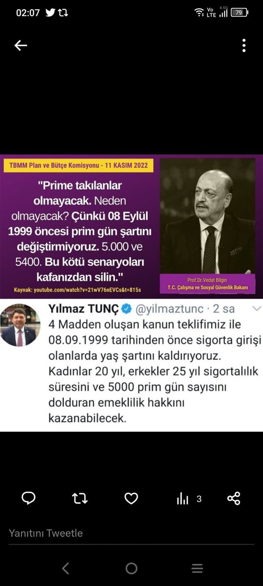 <a href="/DYsrplt/">🇹🇷Yaşar POLAT🇹🇷</a> <a href="/RTErdogan/">Recep Tayyip Erdoğan</a> <a href="/murat_kurum/">Murat KURUM</a> <a href="/HTutuncu/">Hakan TÜTÜNCÜ</a> <a href="/FatmaSahin/">Fatma Şahin</a> <a href="/avhamzadag/">HAMZA DAĞ</a> <a href="/Alinuraktas70/">Alinur AKTAŞ</a> <a href="/fmkocaispir/">Fatih Mehmet Kocaispir</a> <a href="/turgutaltinok06/">Turgut Altınok 🇹🇷</a> <a href="/_cevdetyilmaz/">Cevdet Yılmaz</a> <a href="/akbasogluemin/">Av. M.Emin AKBAŞOĞLU 🇹🇷</a> <a href="/iletisim/">T.C. İletişim Başkanlığı</a> <a href="/RTEdijital/">Erdoğan Dijital Medya</a> <a href="/efkanala/">Efkan Âlâ</a> <a href="/avabdullahguler/">Abdullah Güler</a> <a href="/leylasahinusta/">Dr. Leyla Şahin Usta 🇹🇷</a> <a href="/yasaryldrmMHP/">Yaşar Yıldırım</a> <a href="/erkankandemir/">Erkan Kandemir</a> <a href="/hby34/">Hasan Basri Yalçın</a> EYT'de
8.9.99 ÖNCESİ
💥5000 Prim
💥3600 Kısmi 50/55 yaş
SİZ MAĞDUR ETTİNİZ
<a href="/RTErdogan/">Recep Tayyip Erdoğan</a> <a href="/murat_kurum/">Murat KURUM</a> <a href="/HTutuncu/">Hakan TÜTÜNCÜ</a> <a href="/FatmaSahin/">Fatma Şahin</a> <a href="/avhamzadag/">HAMZA DAĞ</a>
<a href="/Alinuraktas70/">Alinur AKTAŞ</a> <a href="/fmkocaispir/">Fatih Mehmet Kocaispir</a> <a href="/turgutaltinok06/">Turgut Altınok 🇹🇷</a>
TAG👇
#5000VeKısmininVebaliBoynunuza
#5000VeKısmiHakkınıHelalEtmiyor
#5000VeKısmiSandıktaHesapSoracak