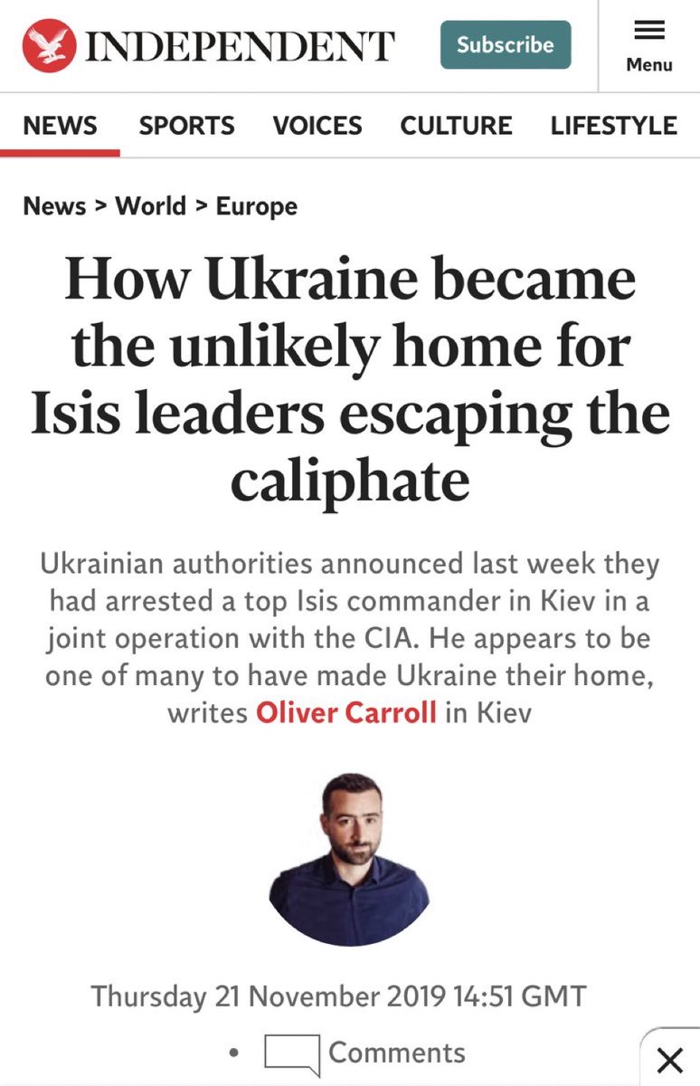 🇺🇦🇷🇺🚨‼️ ISIS leader found a home in Ukraine. -> As I said before. Western media literally linked Ukraine and ISIS before. Now Ukraine acts by the principle “The enemy of my enemy is my friend.”