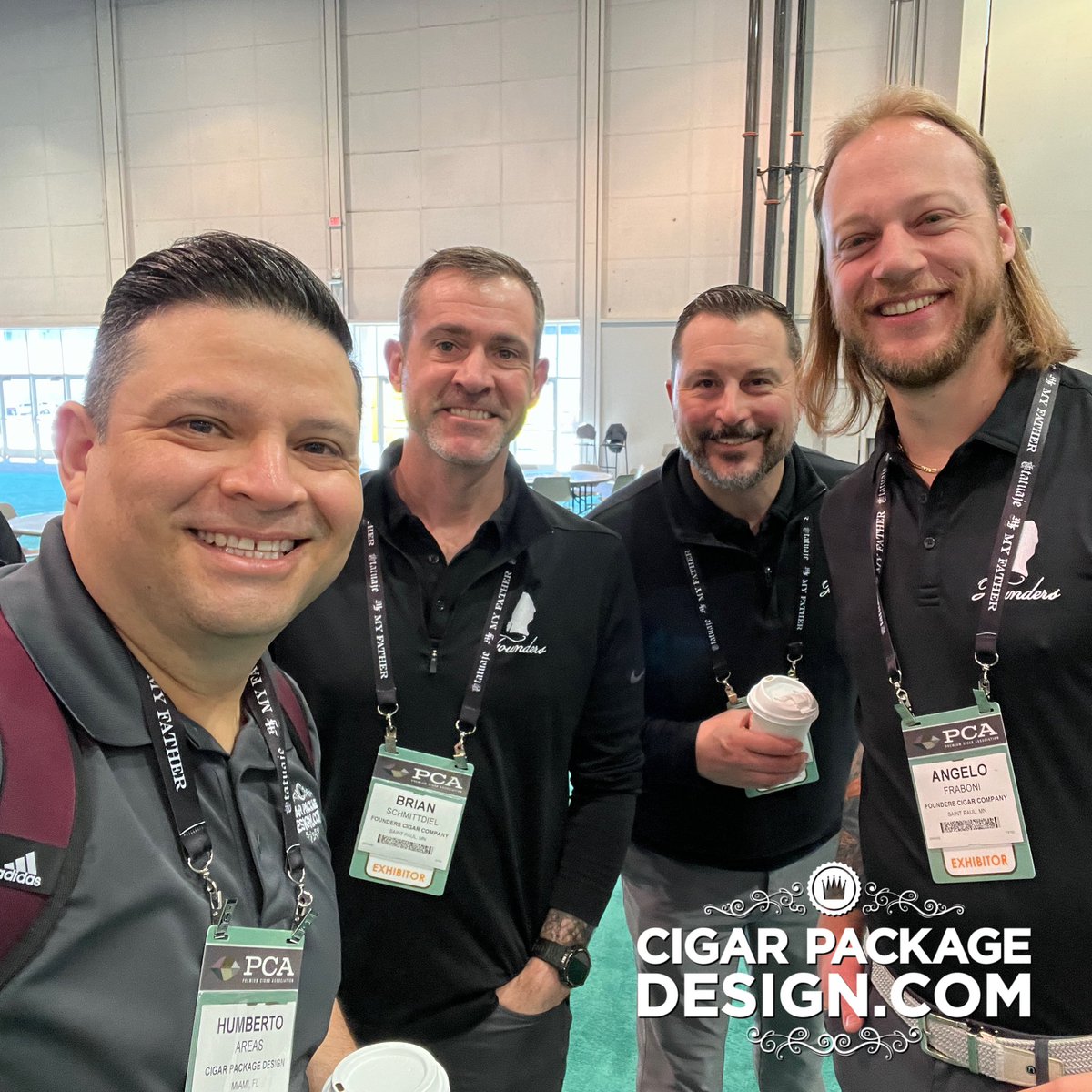 Day 2 of #PCA24 with the gang from #FoundersCigar #cigarpackagedesign