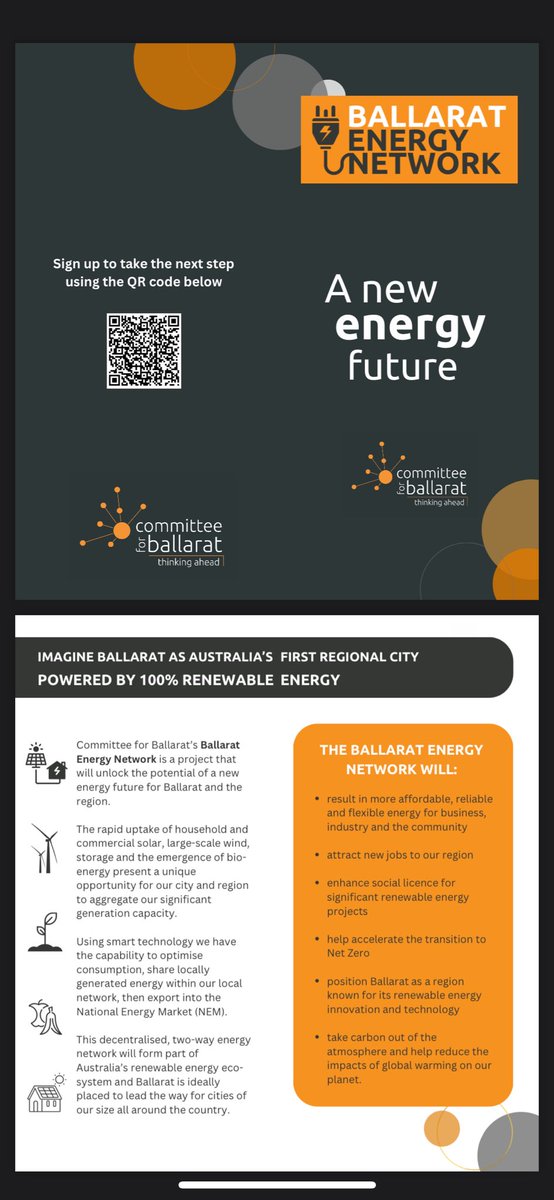 Going to the launch of the Ballarat Energy Network @Comm4Ballarat BENs goals: - result in more affordable, reliable and flexible energy for business, industry and the community -attract new jobs to our region -enhance social licence for significant renewable energy projects