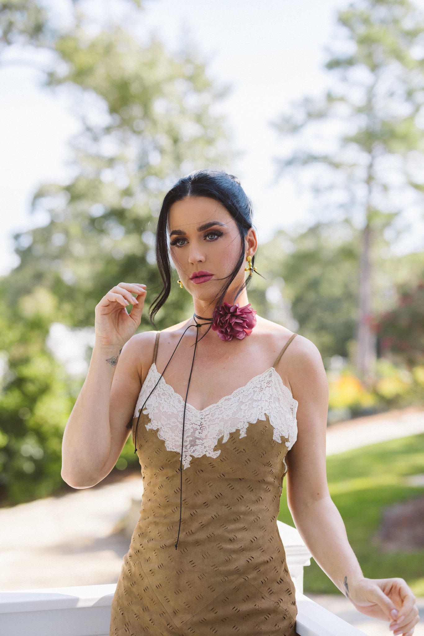 Katy Perry Stuns In This Chic FigureHugging Lace Items As She Lands In