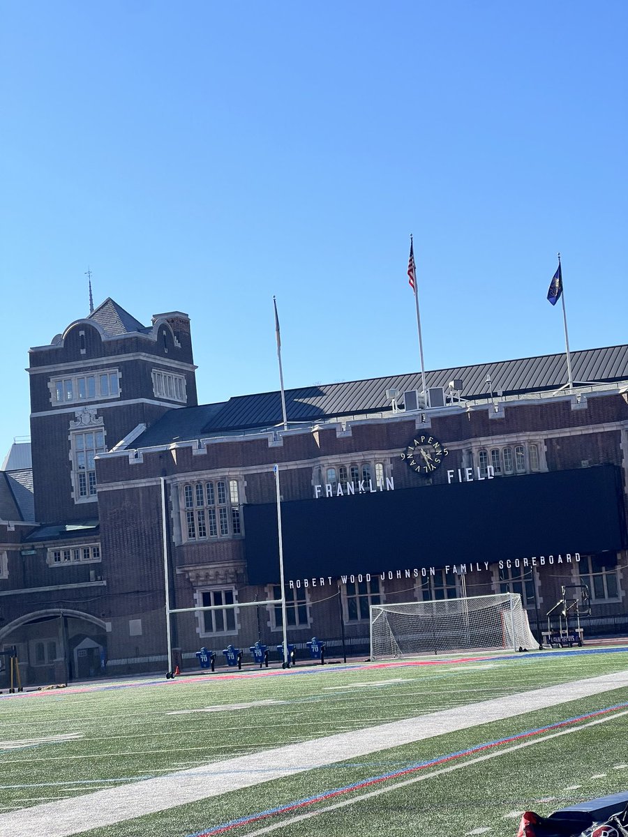 What a Great Day to enjoy a Spring Practice @PennFB! Truly appreciate the Hospitality from all the coaches and staff! #FightOnPenn #BEGREAT @NDNJAthletics
