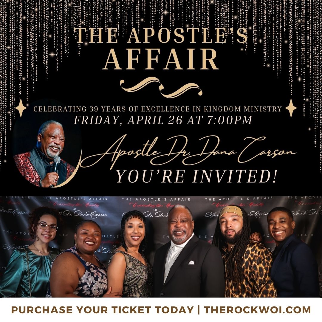 We are delighted to invite you to a very special evening as we celebrate the remarkable ministry of Apostle Dr. Dana Carson . ow.ly/K0Z150R02UP Regular registration ends April 13th