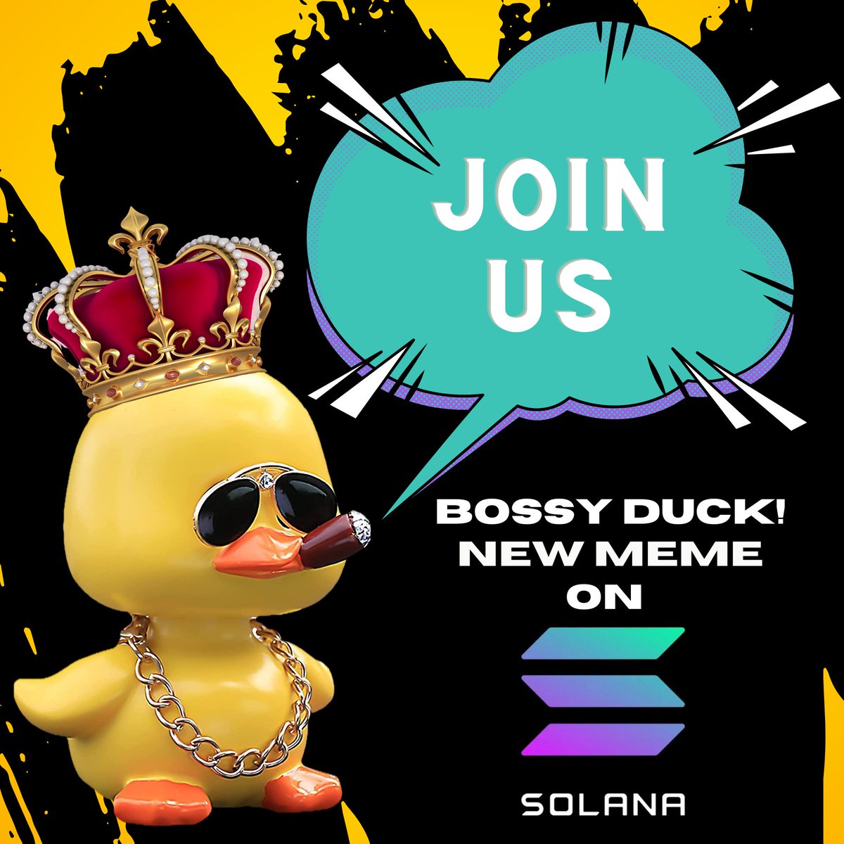 Psst... heard of Bossy Duck $BDUK? $SOL meme coin gem flying under the radar. Don't miss out! Join us on X and Telegram: t.me/BDUK_Coin #BossyDuck #Solana #memecoin