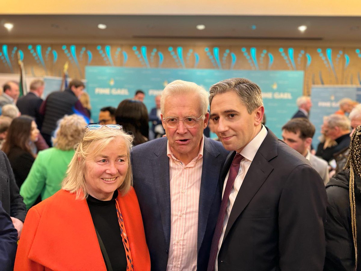 Agnes and I congratulated our new leader and Taoiseach in waiting Simon Harris TD