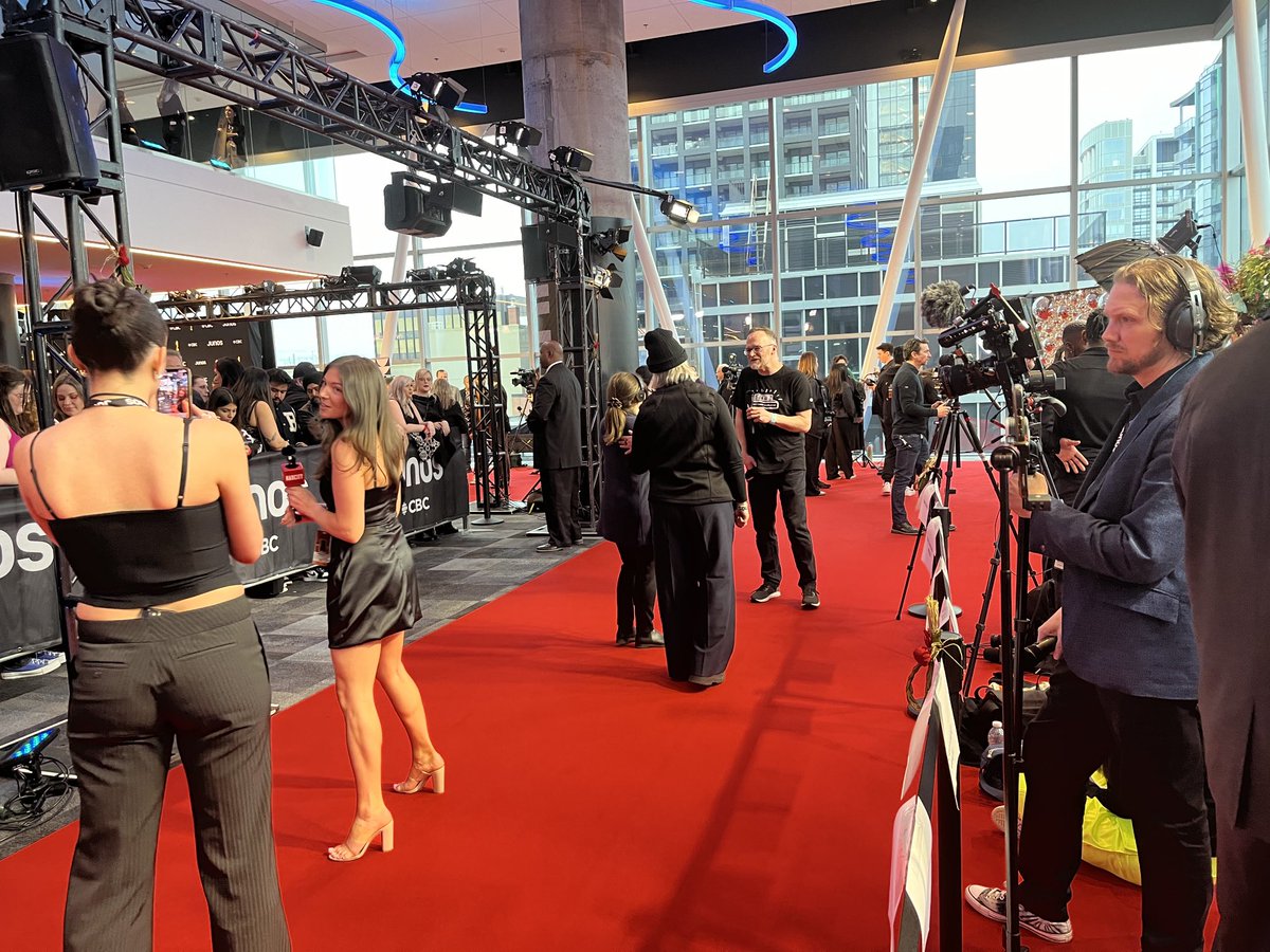 Red carpet ready for the #thejunos at the Halifax Convention Centre.