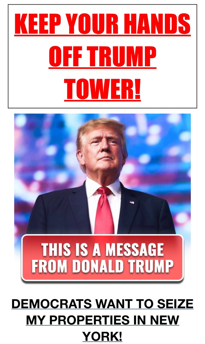 The latest fundraising message from D Trump - ahead of Monday’s deadline to pay his fine in the fraud case. I will be in New York to see what happens next (he can use money raised like this from supporters to pay legal costs but not to pay his fine)
