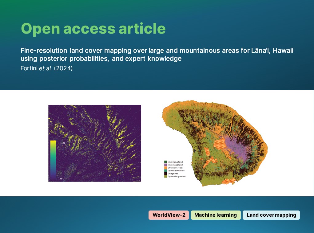 IJRemoteSensing's tweet image. 🔓 OPEN ACCESS article:

Fortini (@USGS) et al. leverage #WorldView2 #optical imagery, #MachineLearning and expert knowledge to classify vegetation in topographically-complex Hawai&apos;i at a high accuracy.

🔗 doi.org/10.1080/014311…

#IJRS #RemoteSensing #NeuralNetworks #LandCover