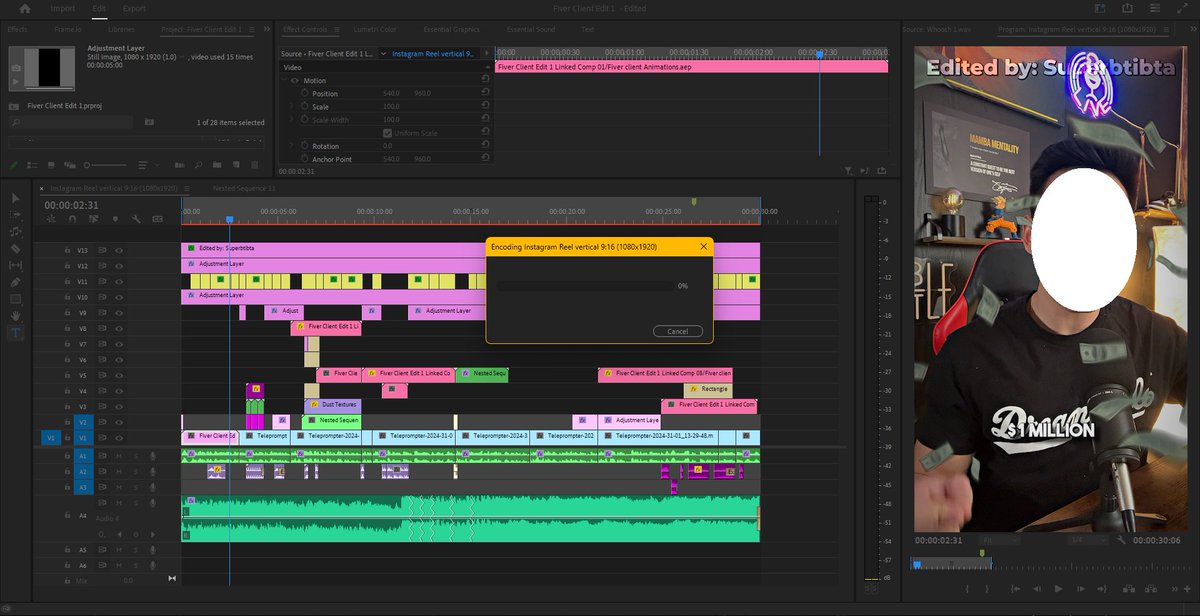 SuperbEdit's tweet image. Chop Chop Chop ! 

Feels good when you reach this screen 😂

E-com video editing

#shortform #videoediting #videoeditors #OnlineBusiness